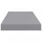 Preview: Schwebende Wandregale 2 Stk. Grau 60x23,5x3,8cm MDF