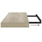 Preview: Schwebende Wandregale 2 Stk. Eichefarben 60x23,5x3,8cm MDF
