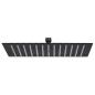 Preview: Regenbrause Edelstahl 30x30 cm Quadrat Schwarz