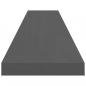 Preview: Schweberegal Hochglanz-Grau 120x23,5x3,8 cm MDF