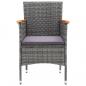 Preview: Garten-Essstühle 4 Stk. Poly Rattan Grau