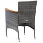 Preview: Garten-Essstühle 4 Stk. Poly Rattan Grau