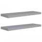 Preview: Schweberegale 2 Stk. Grau 80x23,5x3,8 cm MDF