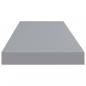 Preview: Schweberegale 2 Stk. Grau 80x23,5x3,8 cm MDF