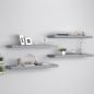Preview: ARDEBO.de - Schweberegale 4 Stk. Grau 80x23,5x3,8 cm MDF