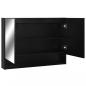 Preview: LED-Spiegelschrank fürs Bad Schwarz 80x15x60 cm MDF