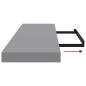 Preview: Schwebende Wandregale 2 Stk. Grau 90x23,5x3,8cm MDF