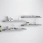 Preview: ARDEBO.de - Schwebende Wandregale 4 Stk. Grau 90x23,5x3,8cm MDF