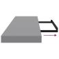 Preview: Schwebende Wandregale 4 Stk. Grau 90x23,5x3,8cm MDF