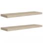 Preview: Schweberegale 2 Stk. Eichen-Optik 90x23,5x3,8 cm MDF