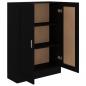 Preview: Bücherschrank Schwarz 82,5x30,5x115 cm Holzwerkstoff