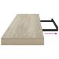 Preview: Schwebende Wandregale 2 Stk. Eichefarben 120x23,5x3,8 cm MDF