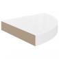 Preview: Eck-Schweberegale 2 Stk. Hochglanz-Weiß 25x25x3,8 cm MDF