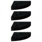 Preview: Eck-Schweberegale 4 Stk. Hochglanz-Schwarz 25x25x3,8 cm MDF