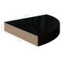 Preview: Eck-Schweberegale 4 Stk. Hochglanz-Schwarz 25x25x3,8 cm MDF