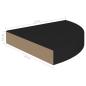 Preview: Eck-Schweberegale 4 Stk. Schwarz 25x25x3,8 cm MDF