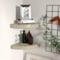 Preview: ARDEBO.de - Eck-Schweberegale 2 Stk. Eichen-Optik 25x25x3,8 cm MDF