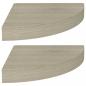 Preview: Eck-Schweberegale 2 Stk. Eichen-Optik 25x25x3,8 cm MDF