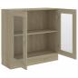 Preview: Vitrinenschrank Sonoma-Eiche 82,5x30,5x80 cm Holzwerkstoff