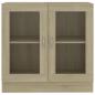 Preview: Vitrinenschrank Sonoma-Eiche 82,5x30,5x80 cm Holzwerkstoff