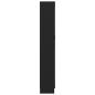 Preview: Vitrinenschrank Schwarz 82,5x30,5x185,5 cm Holzwerkstoff