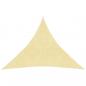 Preview: ARDEBO.de - Sonnensegel 160 g/m² Beige 3x3x3 m HDPE  