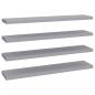 Preview: Schwebende Wandregale 4 Stk. Grau 120x23,5x3,8 cm MDF