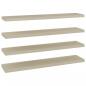 Preview: Schweberegale 4 Stk. Eichen-Optik 120x23,5x3,8 cm MDF