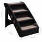 Preview: Hundetreppe Klappbar Schwarz 62x40x49,5 cm 