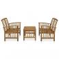 Preview: 3-tlg. Garten-Lounge-Set Massivholz Akazie