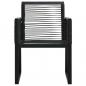 Preview: 5-tlg. Garten-Essgruppe PVC Rattan Schwarz