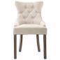 Preview: Esszimmerstühle 6 Stk. Beige Stoff 
