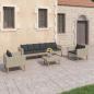 Preview: 4-tlg. Garten-Lounge-Set mit Auflagen Poly Rattan Beige