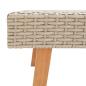 Preview: 4-tlg. Garten-Lounge-Set mit Auflagen Poly Rattan Beige