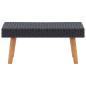 Preview: 4-tlg. Garten-Lounge-Set mit Auflagen Poly Rattan Schwarz