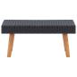 Preview: 4-tlg. Garten-Lounge-Set mit Auflagen Poly Rattan Schwarz