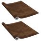 Preview: Möbelfolien Selbstklebend 2 Stk. Dunkle Eiche 500x90 cm PVC