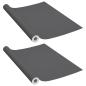 Preview: Möbelfolien Selbstklebend 2 Stk. Grau 500x90 cm PVC