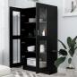 Preview: Vitrinenschrank Schwarz 82,5x30,5x150 cm Holzwerkstoff