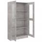 Preview: Vitrinenschrank Betongrau 82,5x30,5x150 cm Holzwerkstoff