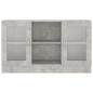Preview: Vitrinenschrank Betongrau 120x30,5x70 cm Holzwerkstoff