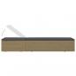 Preview: Sonnenliege Poly Rattan Braun und Dunkelgrau