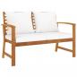 Preview: 3-tlg. Garten-Lounge-Set mit Auflagen Massivholz Akazie