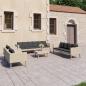 Preview: 5-tlg. Garten-Lounge-Set mit Auflagen Poly Rattan Beige