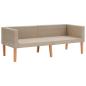 Preview: 5-tlg. Garten-Lounge-Set mit Auflagen Poly Rattan Beige