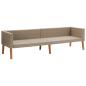 Preview: 5-tlg. Garten-Lounge-Set mit Auflagen Poly Rattan Beige