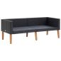 Preview: 5-tlg. Garten-Lounge-Set mit Auflagen Poly Rattan Schwarz