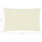 Preview: Sonnensegel 160 g/m² Creme 2x3,5 m HDPE