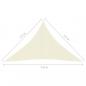 Preview: Sonnensegel 160 g/m² Creme 3,5x3,5x4,9 m HDPE