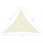 Preview: Sonnensegel 160 g/m² Creme 4x4x4 m HDPE